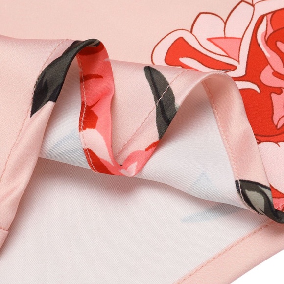 Peach Floral Wiggle Dress - Picture 6 of 7